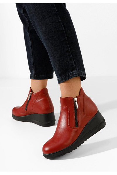 B T Shoes Women's leather boots Paraisia, dark blue