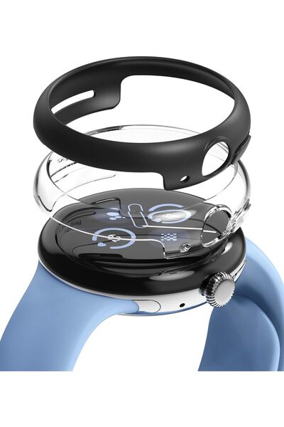 Ringke - Google Pixel Watch 2 Case | Slim Series | Clear + Matte Black