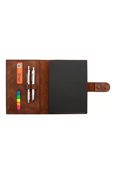 twingold A5 Notebook and Agenda Cover - 100% Rainbow Leather - Ko10001 - Brown