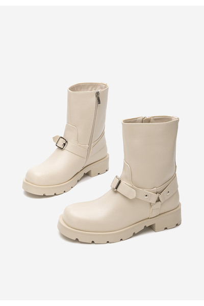 B T Shoes Γυναικεία μποτάκια Zalina μπεζ