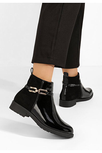 B T Shoes Černé dámské kotníková obuv Tenisha