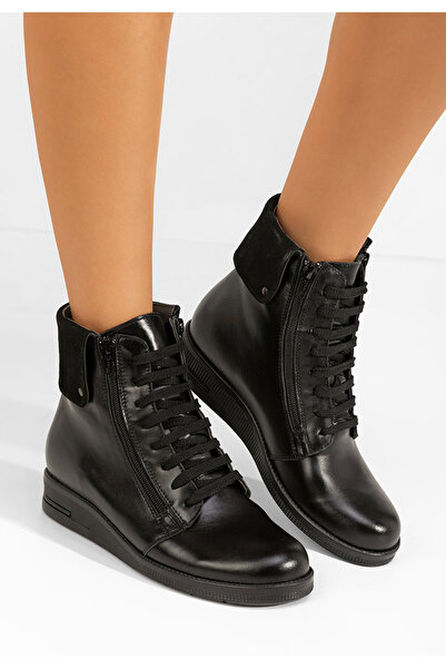 B T Shoes Ghete dama piele Monserrate negre