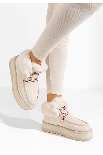 B T Shoes Aseva V3 platform boots beige