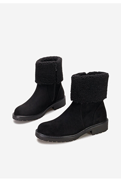 B T Shoes Ghete imblanite dama Lyora negre