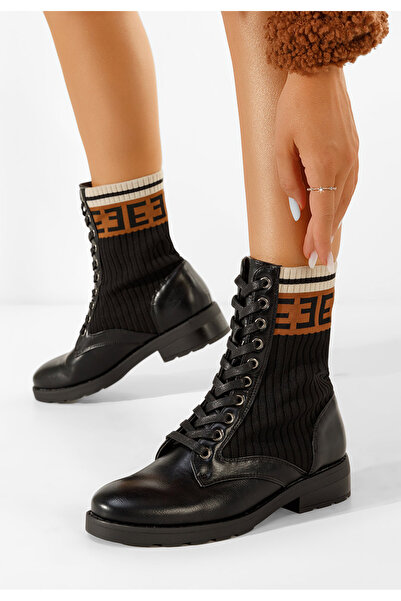 B T Shoes Γυναικεία μποτάκια Μαύρα Antonia