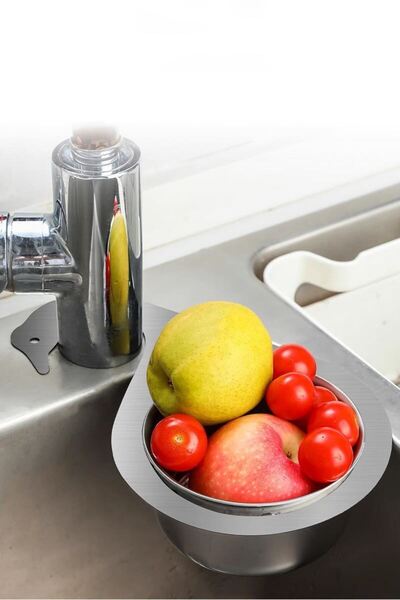 Chavin Kitchen Sink Strainer Vegetable Washing Sink Garbage Basket for Steel Square Kitchenware