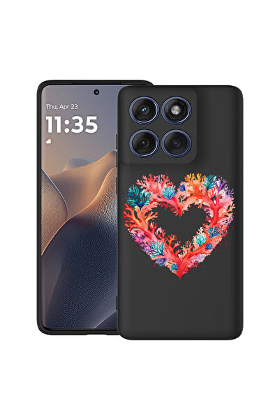 bestcase Carcasă antișoc pentru Motorola Edge 60 Pro cu design inimă coral, 2...