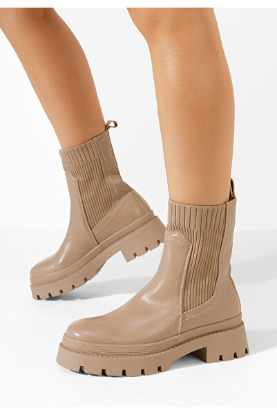 B T Shoes Khaki dámské kotníková obuv Naenia