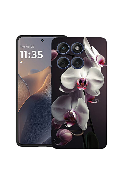 bestcase Carcasă antișoc pentru Motorola Edge 60 Pro cu design alb orhidee, 2043681 B 1402