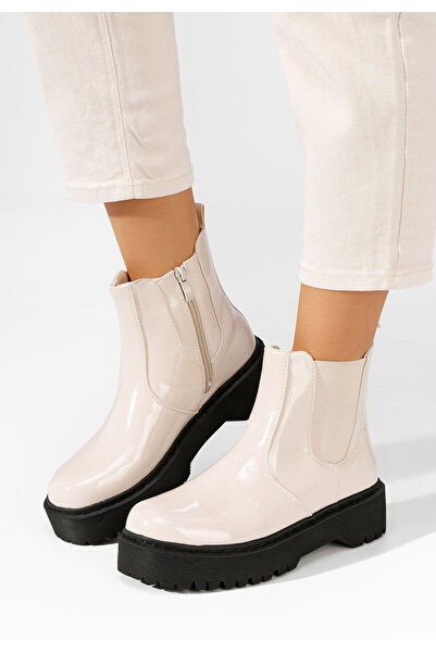 B T Shoes Béžové dámské chelsea boty Ginger