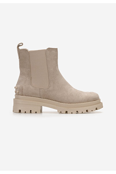 B T Shoes Μποτάκια Chelsea γυναικεία Sallia μπεζ