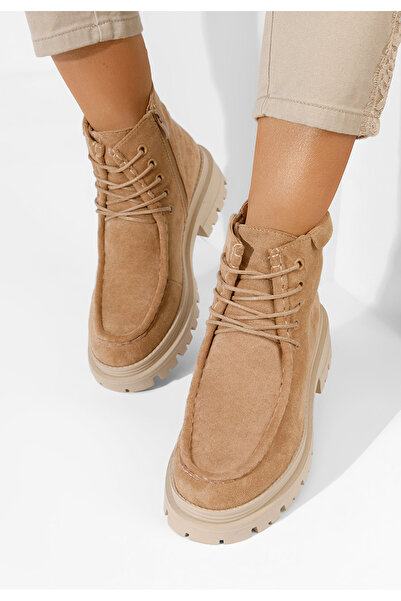 B T Shoes Γυναικεία μποτάκια Castilma χακι