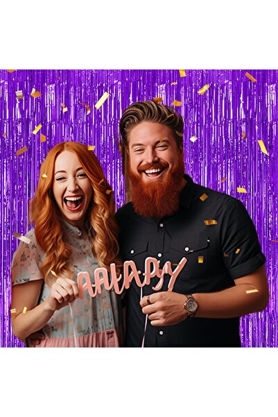 Flippy Fringe Curtain, Flippy, Party Decor, for Photo Background, Colorful, Size 100x200 cm, Light Purple