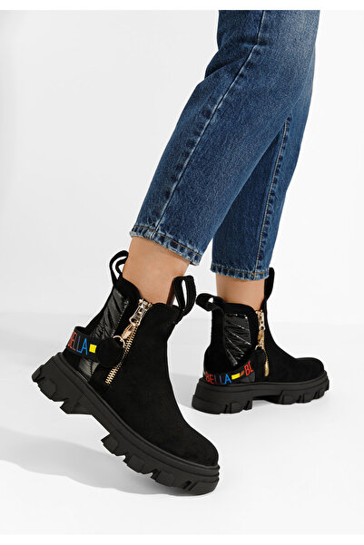 B T Shoes Дамски ботуши Nalonia V2 черни