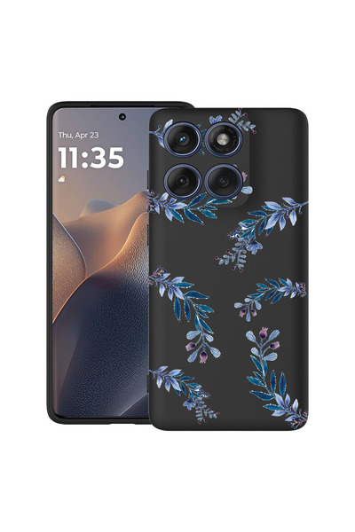 bestcase Carcasă antișoc pentru Motorola Edge 60 Pro cu design floral albastru, 2043681 B 116