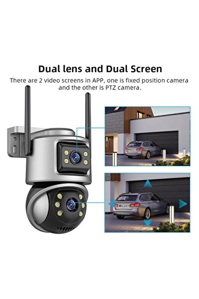 OEM WIFI PTZ Surveillance Camera, TSS-A32, with 2 Lenses, 3MP/3MP Full HD, Night Vision