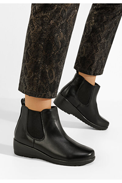 B T Shoes μποτακια πλατφορμεσ Eluisa Μαύρα