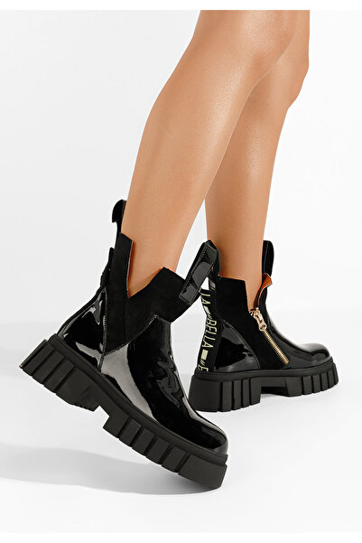 B T Shoes Γυναικεία μποτάκια Sevimera Μαύρα