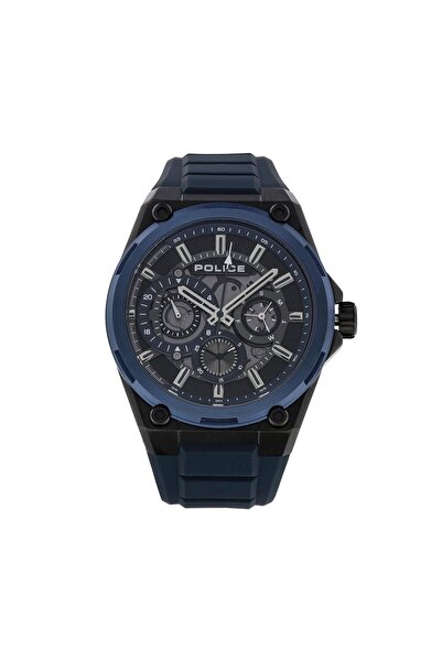 Police Ανδρικό Ρολόι PEWJQ2203240 Μπλε Ναυτικό