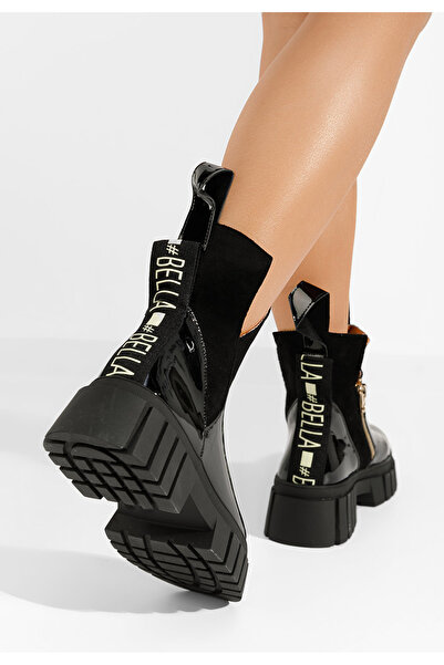 B T Shoes Γυναικεία μποτάκια Sevimera Μαύρα