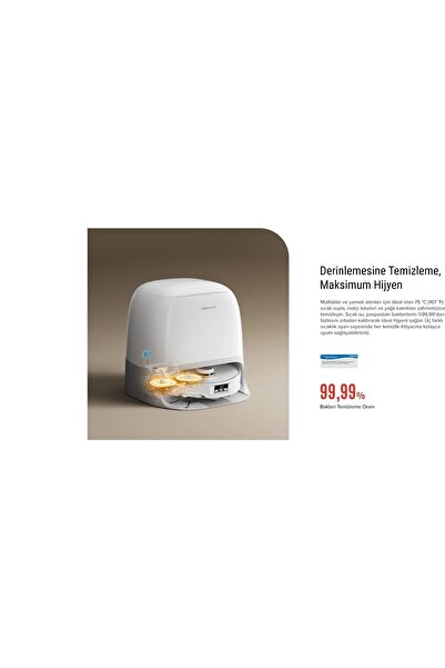 Roborock 4 cm aşılabilir engel seviyesi ile dar geçişleri rahatça aşıp temizliğe devam eder