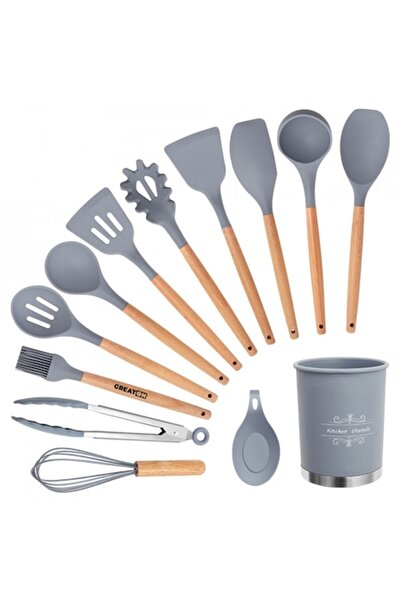 Top Marriage Set 13 ustensile de bucătărie antiaderente din silicon cu mâner ...