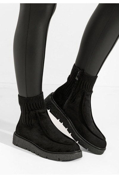 B T Shoes Γυναικεία μποτάκια Glenna Μαύρα