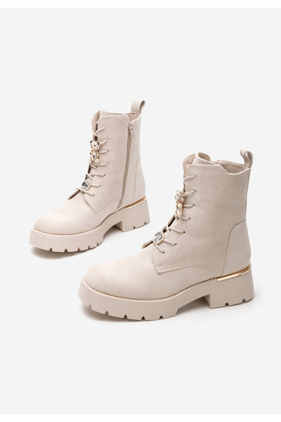 B T Shoes Αρβυλάκια γυναικεία Maxine V2 μπεζ