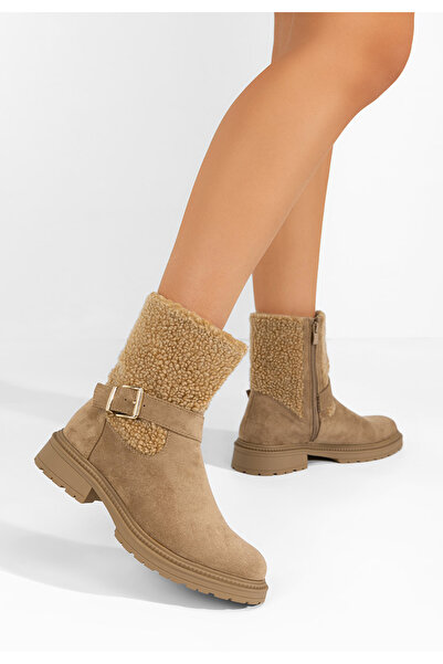 B T Shoes Χειμερινά Αρβυλάκια γυναικείες Sherill V2 ταμπά