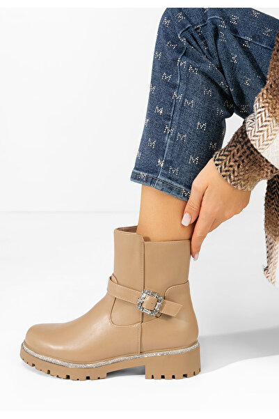 B T Shoes Khaki dámské kotníková obuv Isobelle