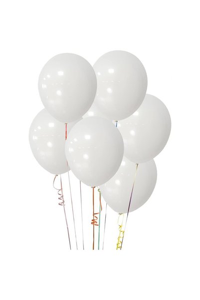 Generic Brand Set 10 Baloane Latex, Tematica Petrecere, 23 cm, Albe, 2.2 g