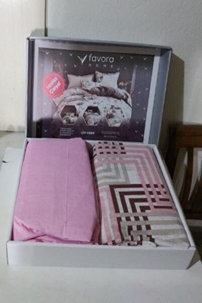 GÜZEL KAMAN Double Bedding Set Favora (Duvet Cover 200X230Cm Fitted Sheet 180X200+30Cm Pillowcase 50X70Cm (2 Pieces)) Stylish