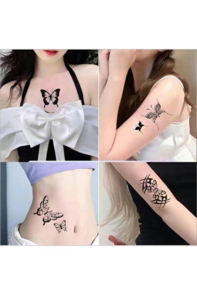 Flippy Set 30 Temporary Tattoos, Flippy, Water-Based, Model 3, Black