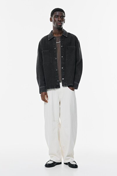 Pull & Bear Asit yıkamalı ince ceket