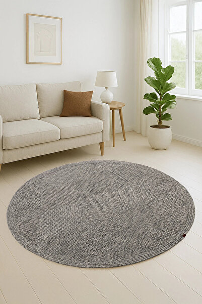 Halımax Boho 07 Naturel Yuvarlak Jüt Halı Yolluk Jüt Taban Jüt Kilim Hasır Halı Otantik Bohem Halı