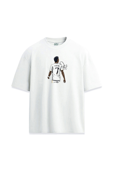 Darkia تي شيرت مريح للجنسين مطبوع بتصميم توقيع فينيسيوس جونيور