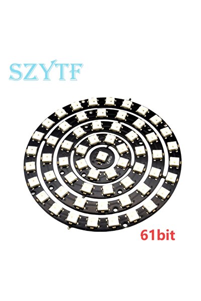 Choice9 61 bit 1/3/4/7/8/12/24/32/40/64-bit WS2812 5050 RGB LED Ring Built-in Full-color Drive Lanterns Roun