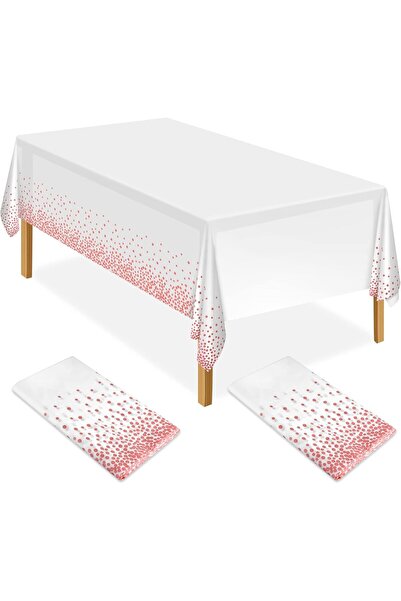 Flippy Τραπεζομάντιλο, Flippy, PEVA, Εκτύπωση με πουά, 137 x 274 cm, Αδιάβροχο, Ροζ