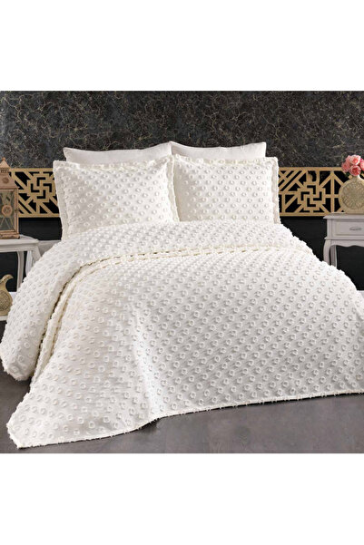 GOLDEN HOME طقم بيكيه مزدوج مقاس 240 × 250 سم ووسادتين