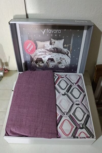 GÜZEL KAMAN Double Bedding Set Favoramor(Duvet Cover200X230Cmfitted Sheet180X200+30Cmpillowcase50X70Cm(2 Pieces))