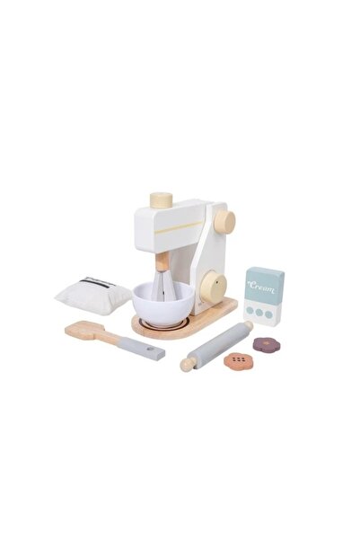 LITTLE ANGEL - مجموعة ألعاب الخلاط الخشبي للأطفال - لعبة مطبخ الخبز التظاهري
