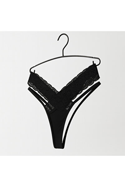 FV Women's Black Micro Tulle String