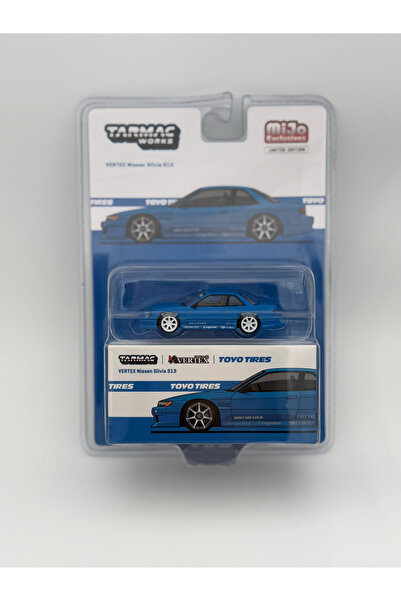 Tarmac Works 1/64 VERTEX Nissan Silvia S13 Blue Metallic TOYO TIRES