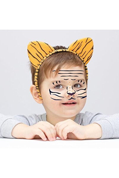Flippy Temporary Face Sticker for Makeup, Face Art, Halloween, Theater, Lion Model, Orange