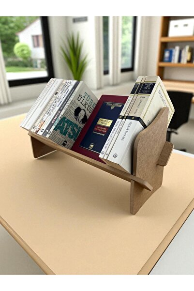 Masaüstü Kitaplık / Hediye Kitaplık / DIY (Kendin Boya) Kitaplık / 45 cm x 14,5 cm x 21 cm