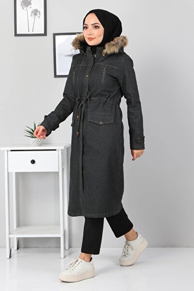 Missvalle Παλτό με φερμουάρ Denim Smoked 9735