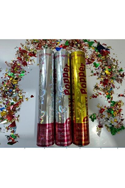 Flippy Confetti Tube Party Popper, 60 x 5 cm, Assorted Multicolor Aluminum Confetti