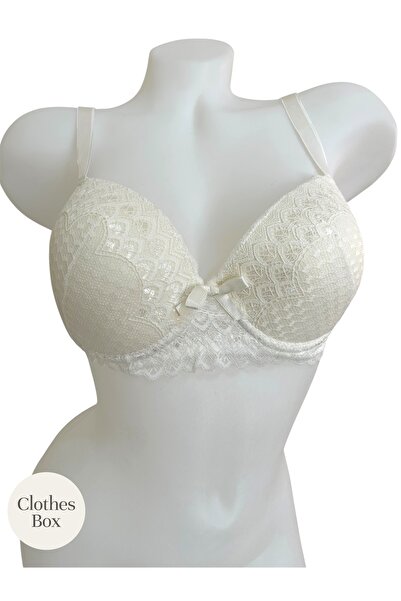 Clothes Box Underwire Unlined Lace Detailed C Cup Classic Bra