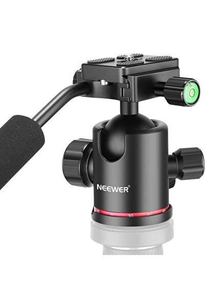 NEEWER Heavy Duty Camera Tripod Ball Head with Handle and 1/4 inch Quick Shoe Plate, 360 Degree Pano