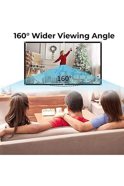 Wownect 4k Projector Screen Roll [ 84 Inch ] 16:9 PVC Fabric Rollable Full HD Projection Screen for